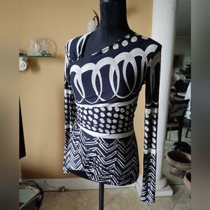 Max Mara Women's Stunning Faux Wrap Blouse Size S